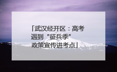 武汉经开区：高考遇到“征兵季”  政策宣传进考点