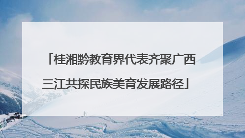 桂湘黔教育界代表齐聚广西三江共探民族美育发展路径