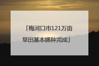 梅河口市121万亩旱田基本播种完成