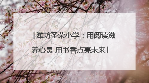 潍坊圣荣小学：用阅读滋养心灵 用书香点亮未来