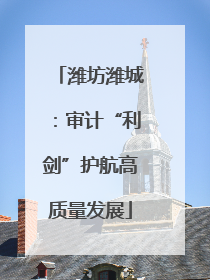 潍坊潍城：审计“利剑”护航高质量发展
