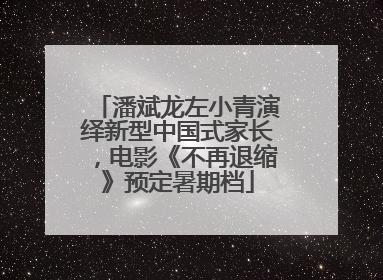 潘斌龙左小青演绎新型中国式家长，电影《不再退缩》预定暑期档