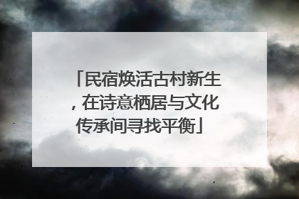 民宿焕活古村新生，在诗意栖居与文化传承间寻找平衡