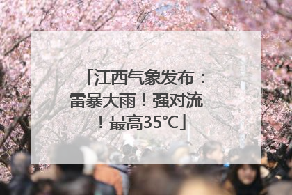 江西气象发布：雷暴大雨！强对流！最高35℃