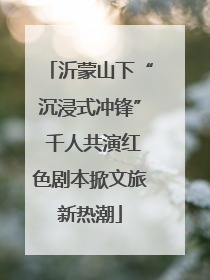 沂蒙山下“沉浸式冲锋” 千人共演红色剧本掀文旅新热潮