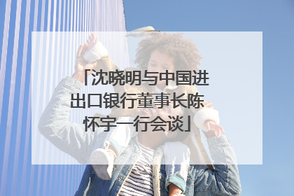 沈晓明与中国进出口银行董事长陈怀宇一行会谈