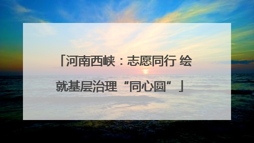 河南西峡：志愿同行 绘就基层治理“同心圆”