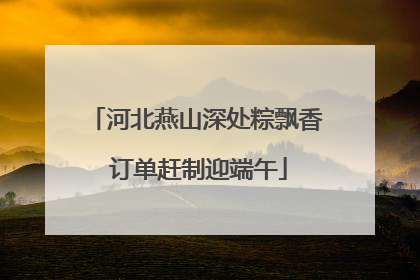 河北燕山深处粽飘香 订单赶制迎端午