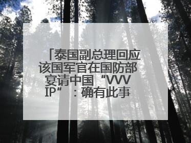 泰国副总理回应该国军官在国防部宴请中国“VVVIP”：确有此事，正在调查