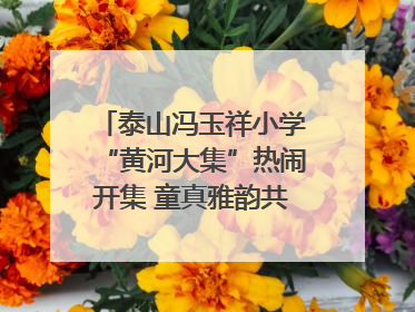 泰山冯玉祥小学“黄河大集”热闹开集 童真雅韵共谱文化华章