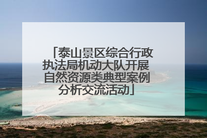 泰山景区综合行政执法局机动大队开展自然资源类典型案例分析交流活动