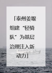 泰州姜堰组建“轻骑队”为基层治理注入新动力