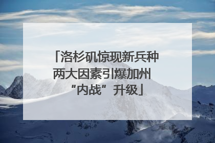 洛杉矶惊现新兵种 两大因素引爆加州“内战”升级