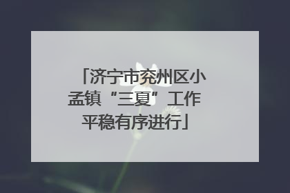 济宁市兖州区小孟镇“三夏”工作平稳有序进行