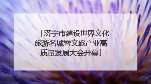 济宁市建设世界文化旅游名城暨文旅产业高质量发展大会开幕