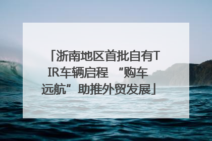 浙南地区首批自有TIR车辆启程 “购车远航”助推外贸发展