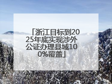 浙江目标到2025年底实现涉外公证办理县域100%覆盖