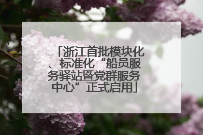 浙江首批模块化、标准化“船员服务驿站暨党群服务中心”正式启用