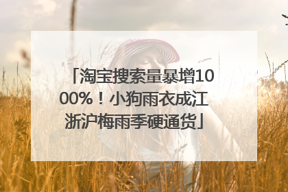 淘宝搜索量暴增1000%！小狗雨衣成江浙沪梅雨季硬通货