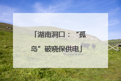 湖南洞口：“孤岛”破晓保供电