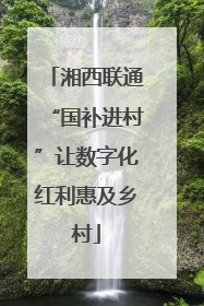 湘西联通“国补进村”让数字化红利惠及乡村
