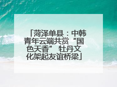 菏泽单县：中韩青年云端共赏“国色天香” 牡丹文化架起友谊桥梁