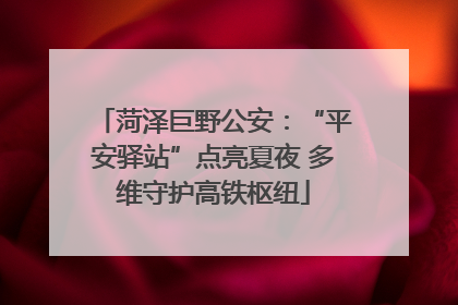 菏泽巨野公安：“平安驿站”点亮夏夜 多维守护高铁枢纽