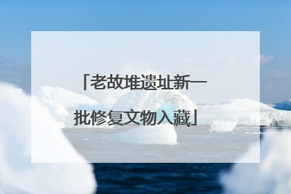 老故堆遗址新一批修复文物入藏