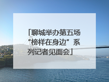 聊城举办第五场“榜样在身边”系列记者见面会