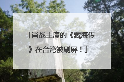 肖战主演的《藏海传》在台湾被刷屏！