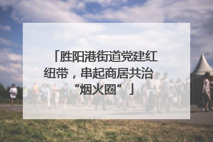 胜阳港街道党建红纽带，串起商居共治 “烟火圈”