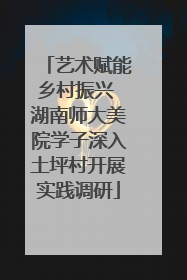 艺术赋能乡村振兴 湖南师大美院学子深入土坪村开展实践调研