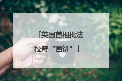 英国首相批法拉奇“画饼”