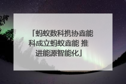 蚂蚁数科携协鑫能科成立蚂蚁鑫能 推进能源智能化