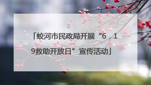 蛟河市民政局开展“6．19救助开放日”宣传活动