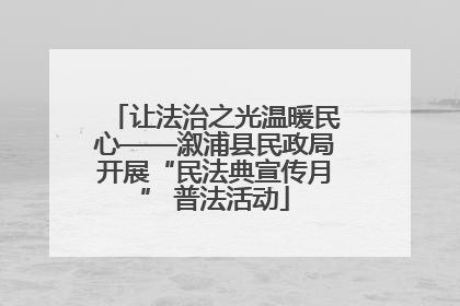 让法治之光温暖民心——溆浦县民政局开展“民法典宣传月” 普法活动