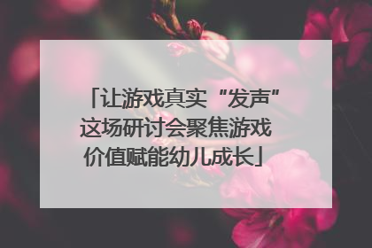 让游戏真实“发声” 这场研讨会聚焦游戏价值赋能幼儿成长