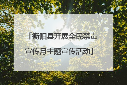 衡阳县开展全民禁毒宣传月主题宣传活动
