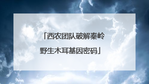 西农团队破解秦岭野生木耳基因密码