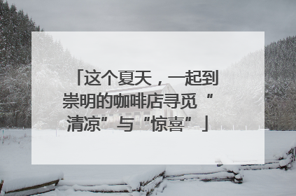 这个夏天，一起到崇明的咖啡店寻觅“清凉”与“惊喜”