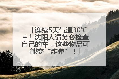 连续5天气温30℃+！沈阳人请务必检查自己的车，这些物品可能变“炸弹”！