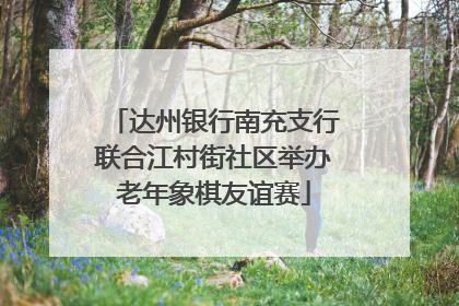 达州银行南充支行联合江村街社区举办老年象棋友谊赛