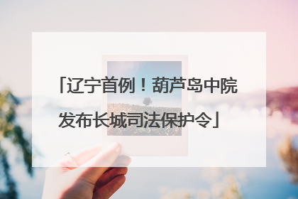辽宁首例！葫芦岛中院发布长城司法保护令