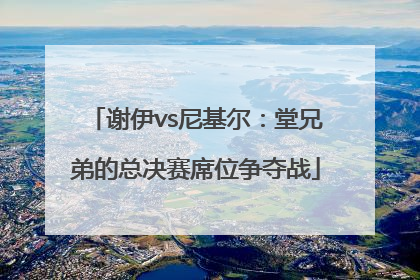 谢伊vs尼基尔：堂兄弟的总决赛席位争夺战