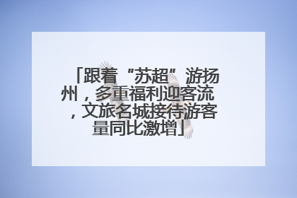 跟着“苏超”游扬州，多重福利迎客流，文旅名城接待游客量同比激增