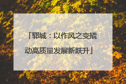 郓城：以作风之变撬动高质量发展新跃升