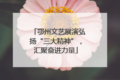 鄂州文艺展演弘扬“三大精神”，汇聚奋进力量