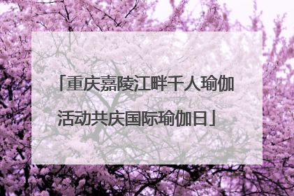 重庆嘉陵江畔千人瑜伽活动共庆国际瑜伽日