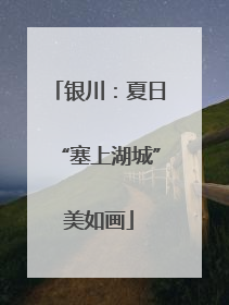 银川：夏日“塞上湖城”美如画