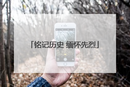 铭记历史 缅怀先烈